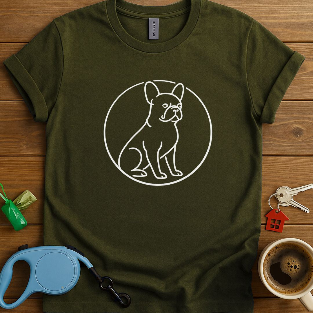 Monoline French Bulldog T-Shirt