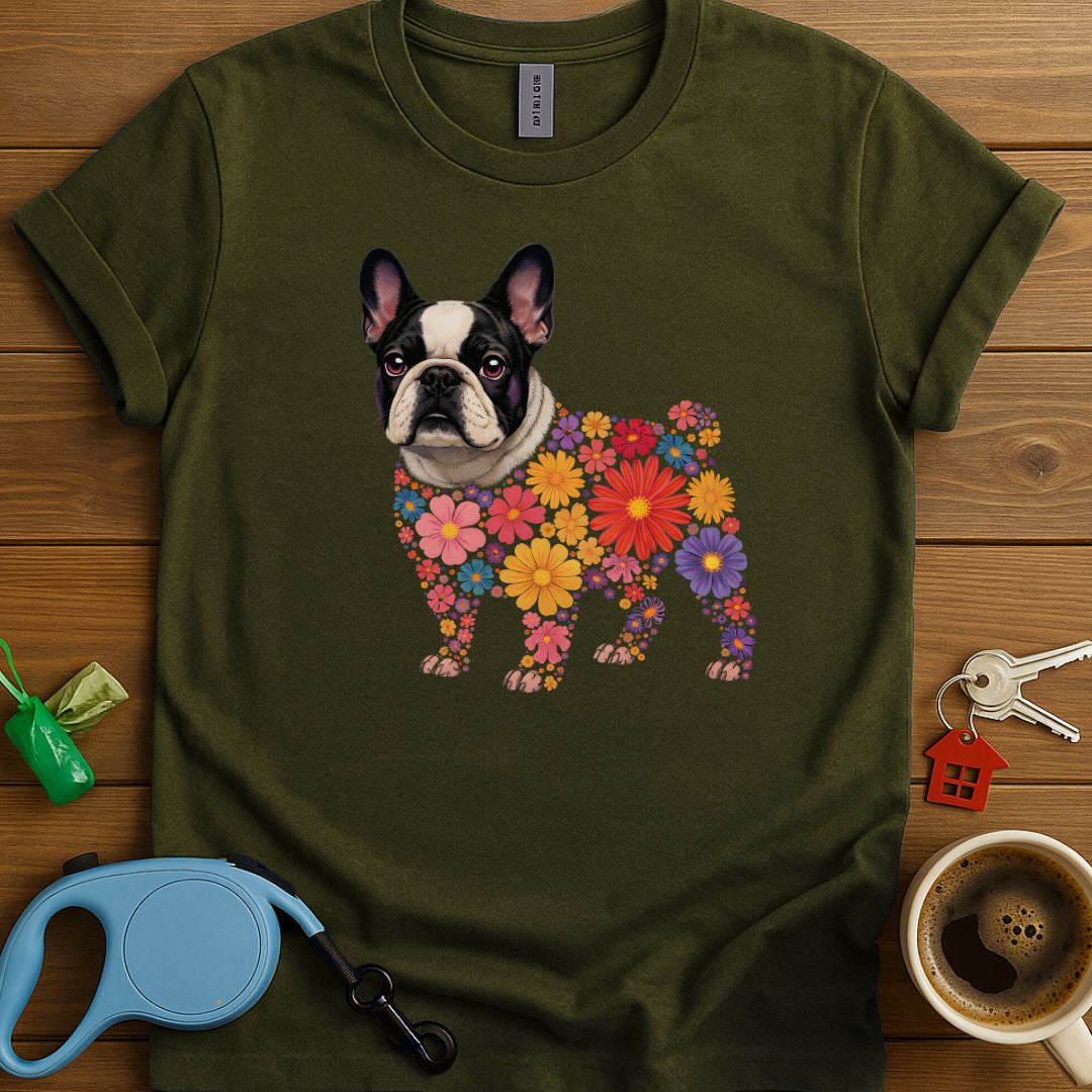 Floral Frenchie T-Shirt