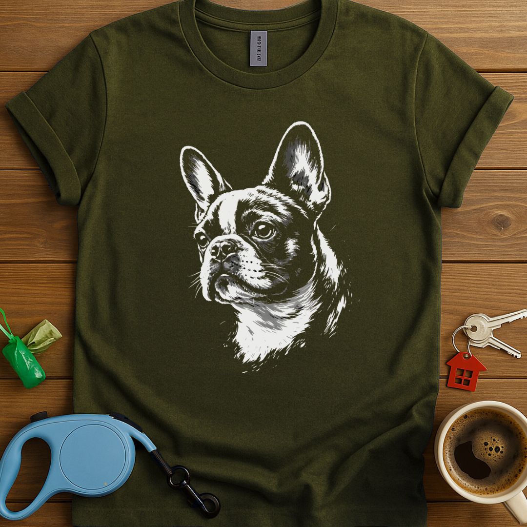 Elegant French Bulldog Sketch T-Shirt