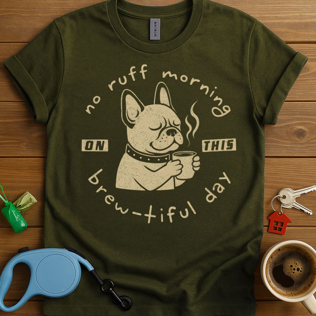 No Ruff Morning Frenchie T-Shirt