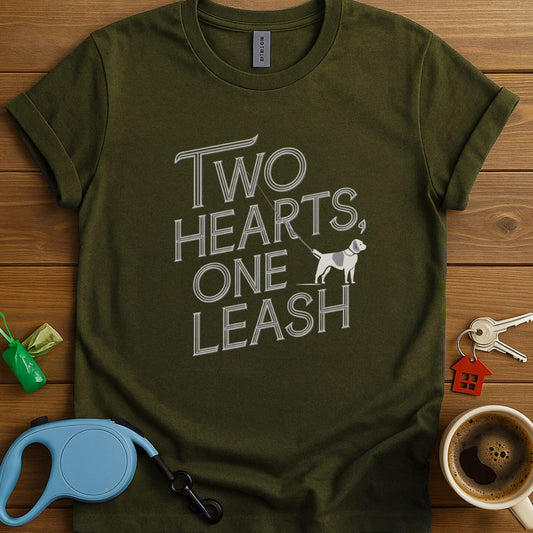 Two Hearts One Leash T-Shirt