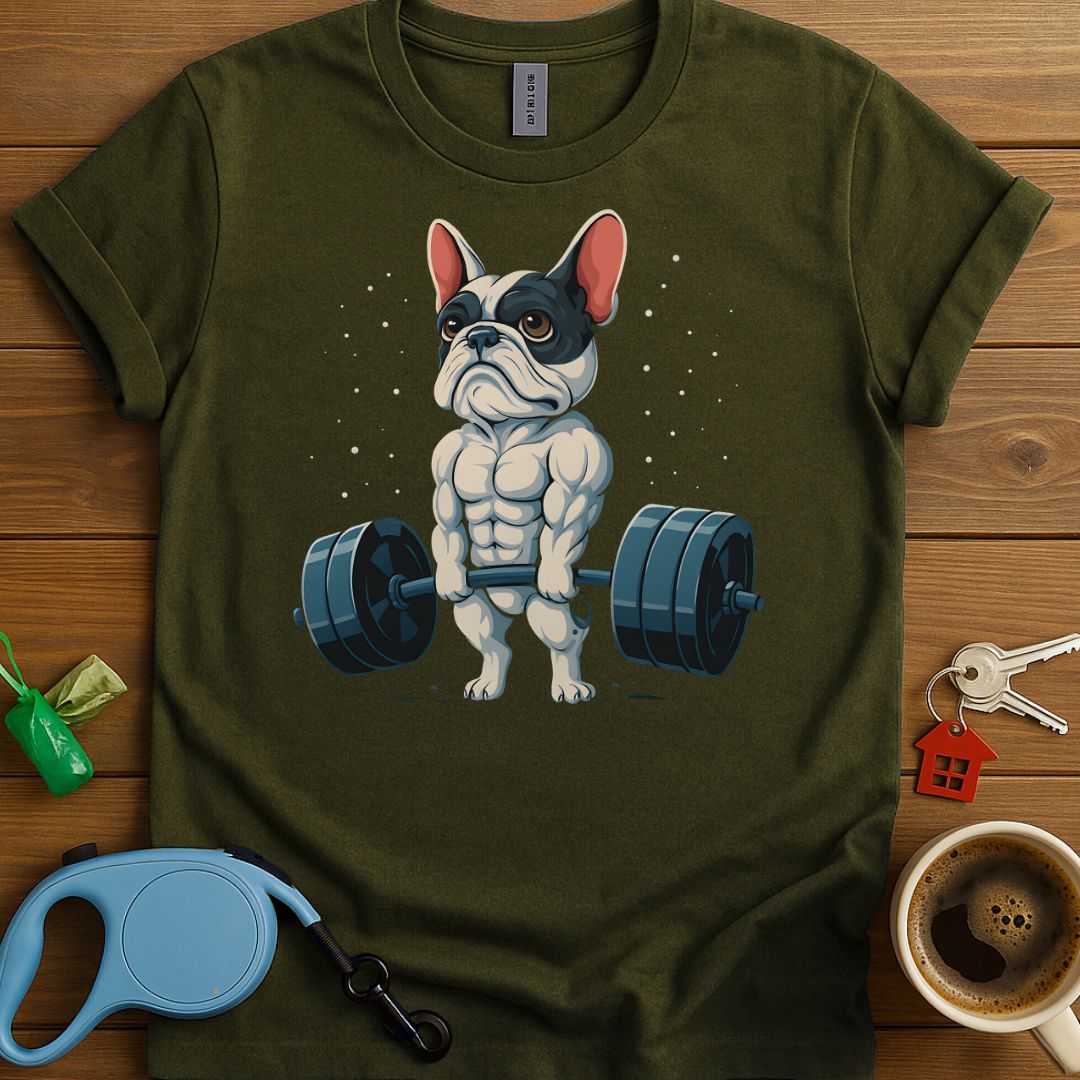 Muscle Pup Power Frenchie T-Shirt