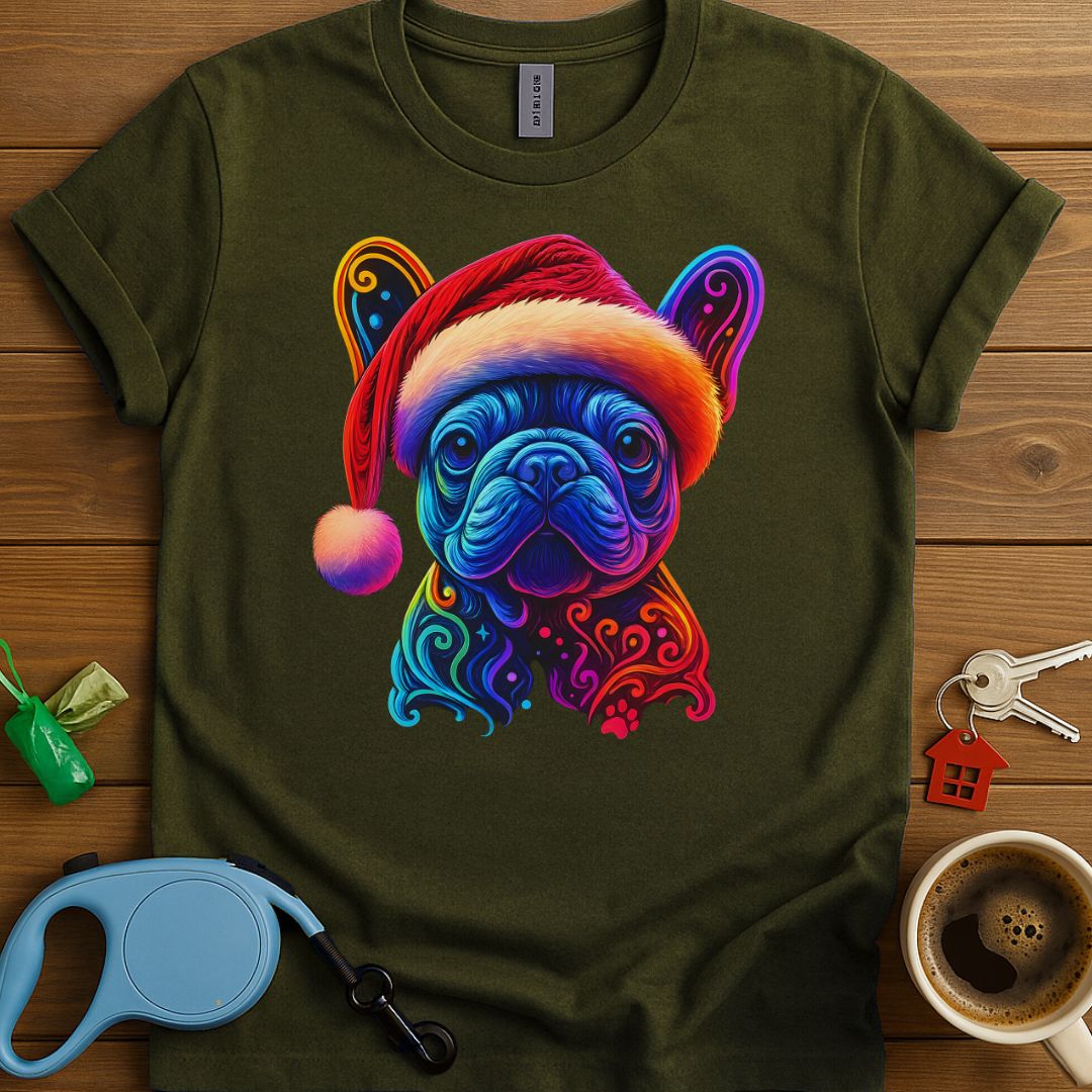 Neon Christmas French Bulldog T-Shirt