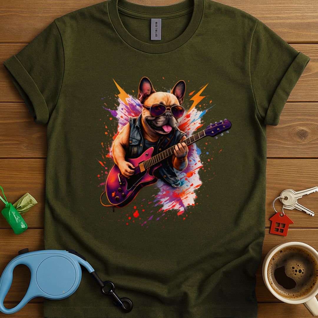 Rock ‘n’ Roll Frenchie T-Shirt