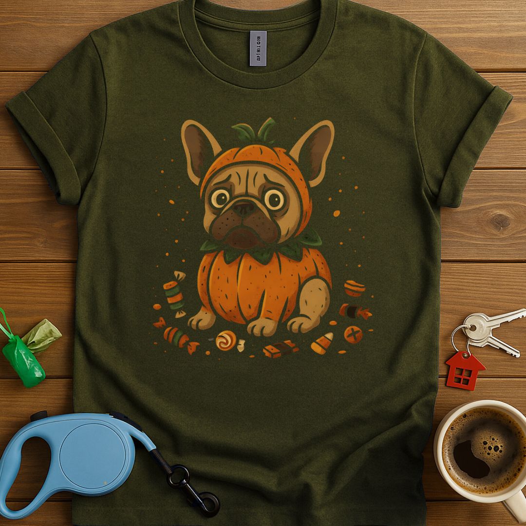 Not-So-Scary Pumpkin French Bulldog T-Shirt