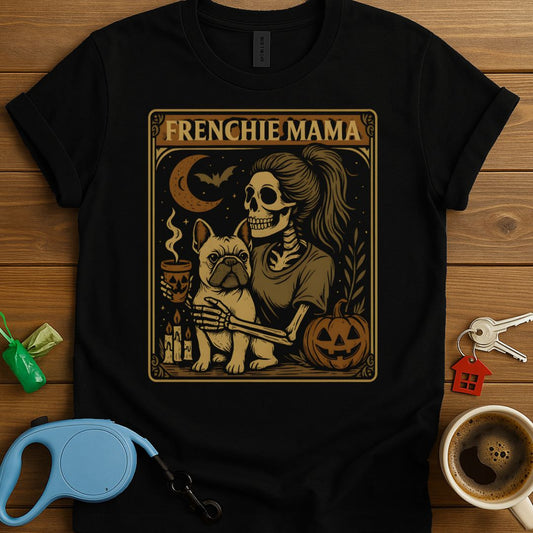 Skeleton Frenchie Mama T-Shirt